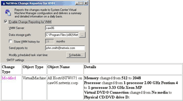 NetWrix Change Reporter for SC VMM Screenshot
